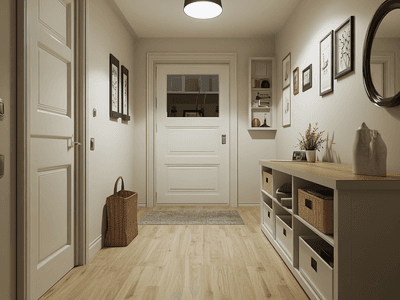 Multifunktionale Flure: Stauraum und Dekoration vereinen