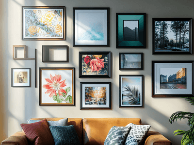 Bilderrahmen kreativ nutzen: Kunst und Fotos stilvoll inszenieren